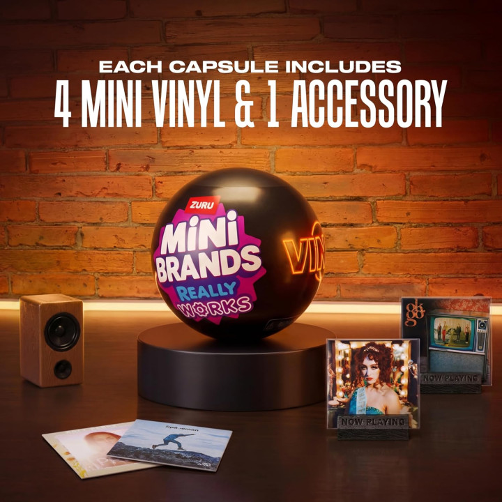 ZURU Mini Brands Mini Vinyls Serie 1, pack de 2 cápsulas