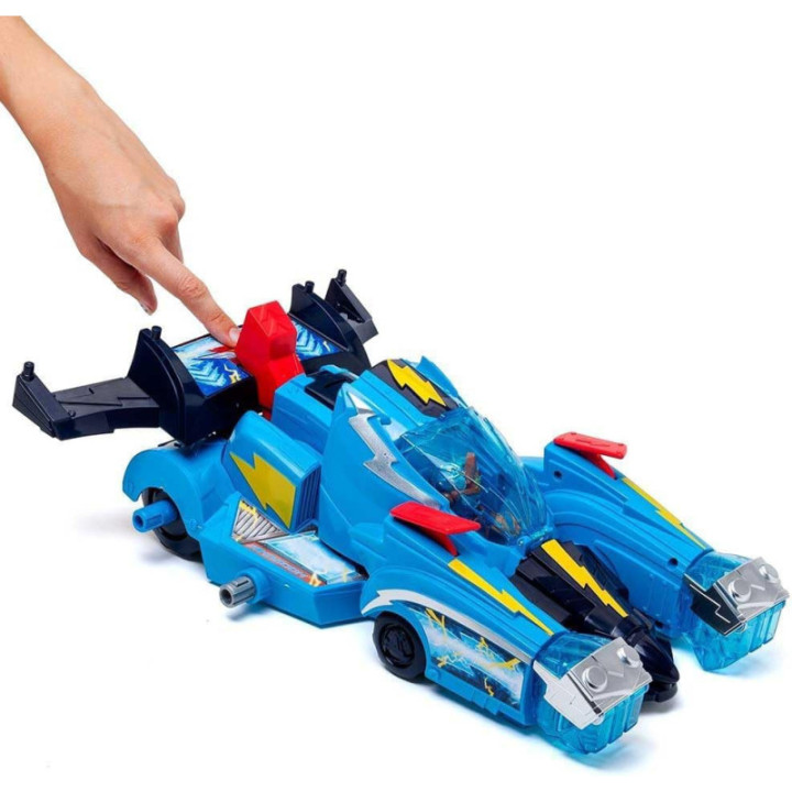 SUPERTHINGS Robot Fighter, vehículo transformable de Kid Kazoom con figura y carta exclusiva
