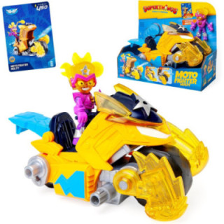 SUPERTHINGS Moto Fighter Multy, moto de combate con figura, carta exclusiva y 3 proyectiles