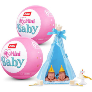 ZURU My Mini Baby Birthday Serie 1, pack de 2 cápsulas sorpresa de cumpleaños