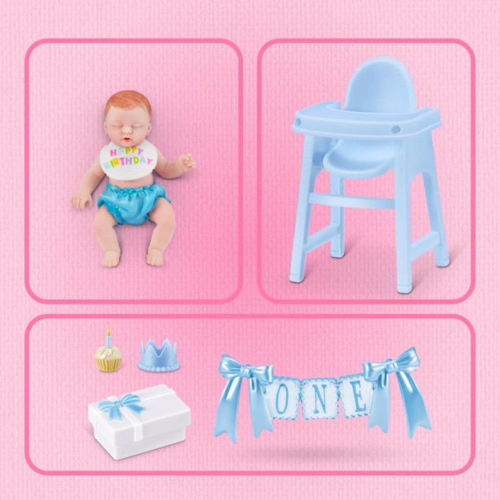 ZURU My Mini Baby Birthday Serie 1, pack de 2 cápsulas sorpresa de cumpleaños