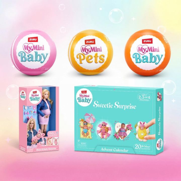 ZURU My Mini Baby Birthday Serie 1, pack de 2 cápsulas sorpresa de cumpleaños