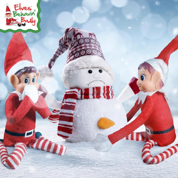 COLORBABY Elves Behavin’ Badly, elfo travieso Jumbo de 50 cm, modelo surtido Elfie o Elvie
