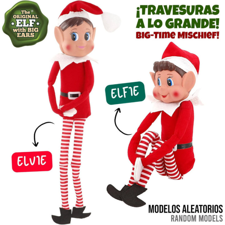 COLORBABY Elves Behavin’ Badly, elfo travieso Jumbo de 50 cm, modelo surtido Elfie o Elvie
