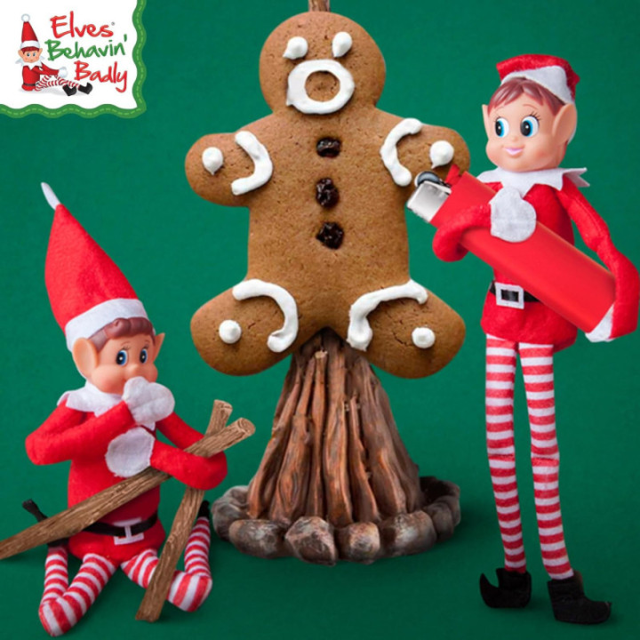 COLORBABY Elves Behavin’ Badly, elfo travieso Jumbo de 50 cm, modelo surtido Elfie o Elvie