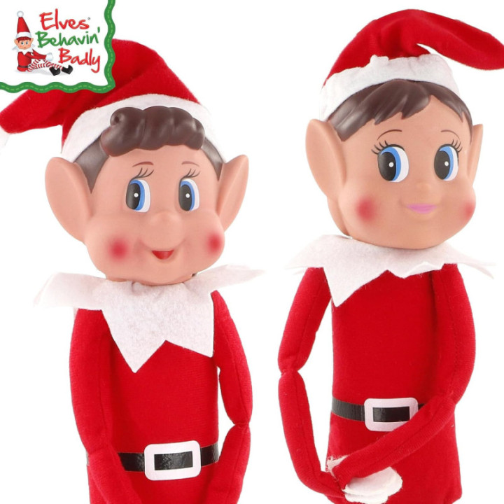 COLORBABY Elves Behavin’ Badly, elfo travieso Jumbo de 50 cm, modelo surtido Elfie o Elvie
