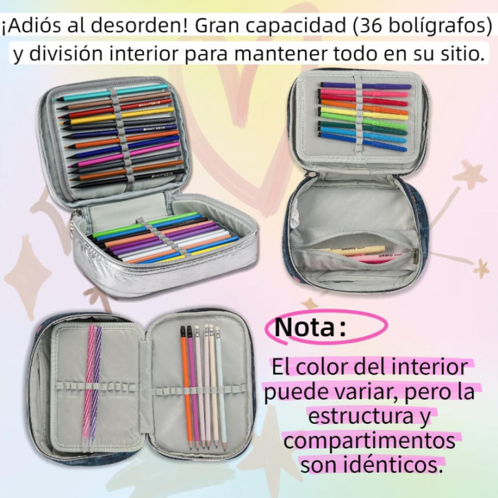 Clio Style x Rebecca Bonbon, estuche organizador de gran capacidad verde RB3524VD
