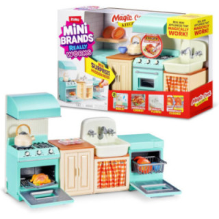 ZURU Mini Brands Magic Cook Kitchen Playset Serie 1, cocina interactiva en miniatura
