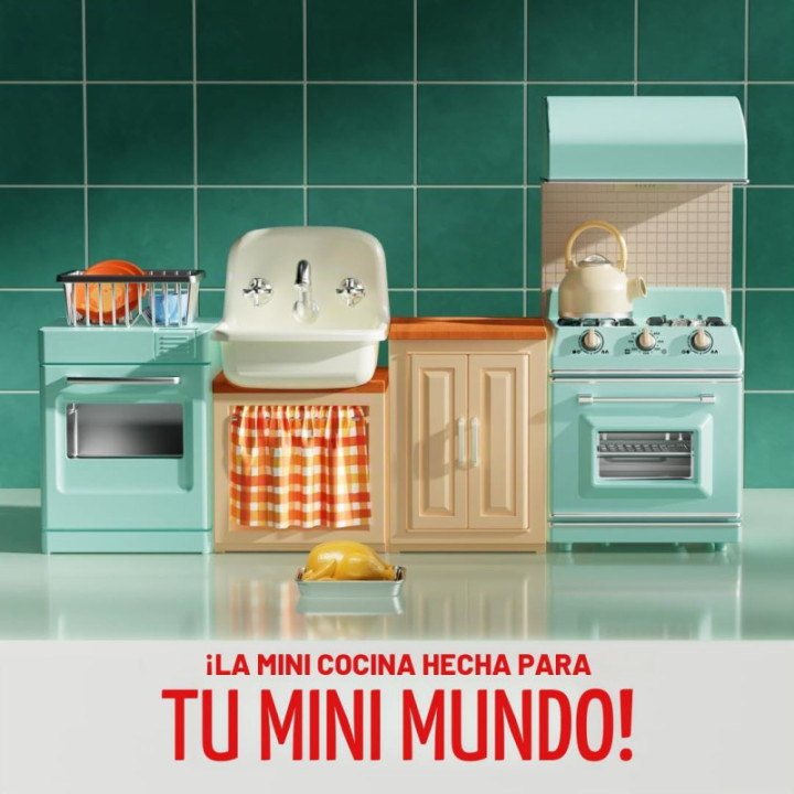 ZURU Mini Brands Magic Cook Kitchen Playset Serie 1, cocina interactiva en miniatura