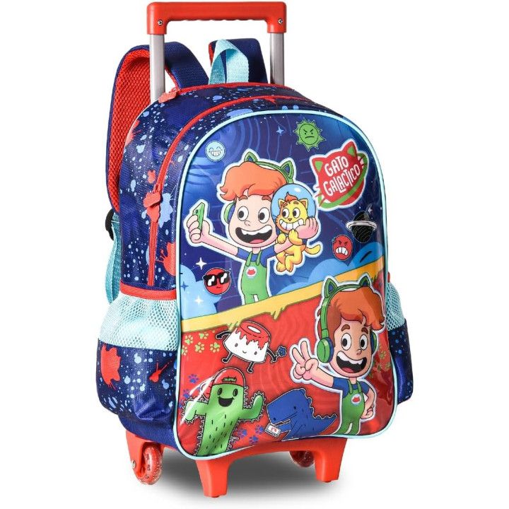 Clio Style Gato Galáctico, mochila escolar infantil de 40 × 30 × 13 cm