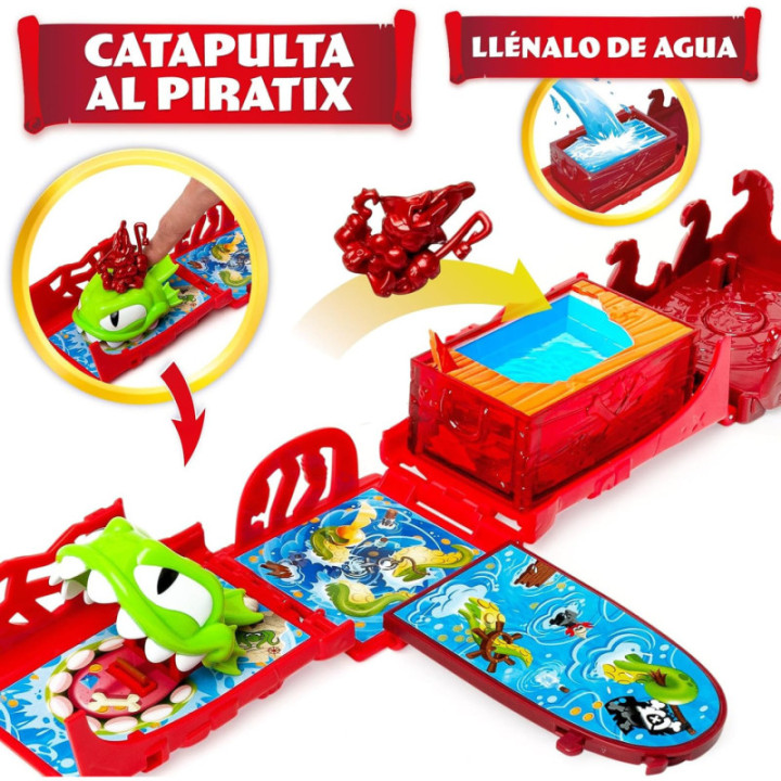 PIRATIX Beast Fortress Kraken, fortaleza con figura Color Reveal y accesorio