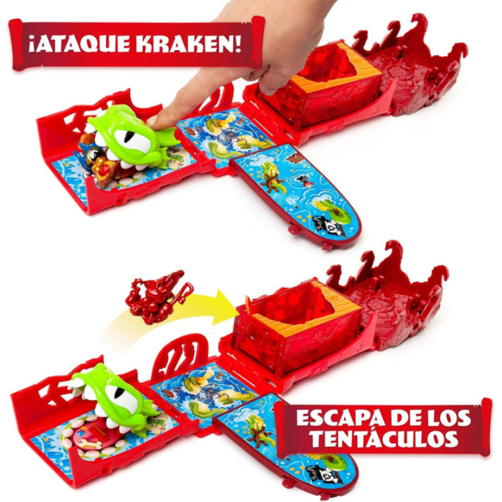 PIRATIX Beast Fortress Kraken, fortaleza con figura Color Reveal y accesorio