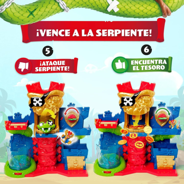 PIRATIX Skull Fortress, fortaleza calavera con trampas y figura Color Reveal exclusiva