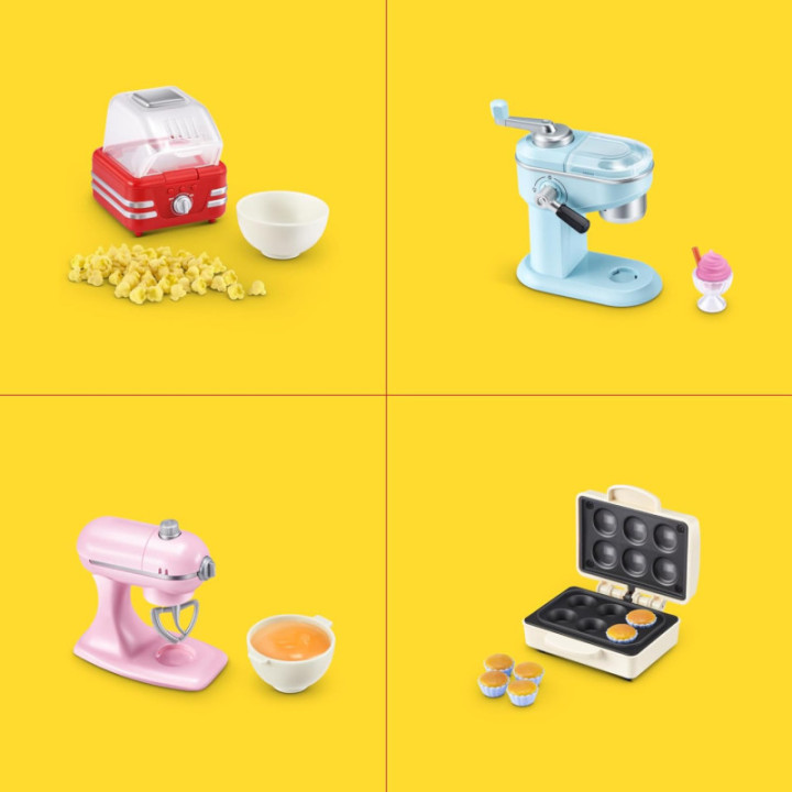 ZURU Mini Brands Magic Cook Kitchen Serie 1, máquina de helados en miniatura