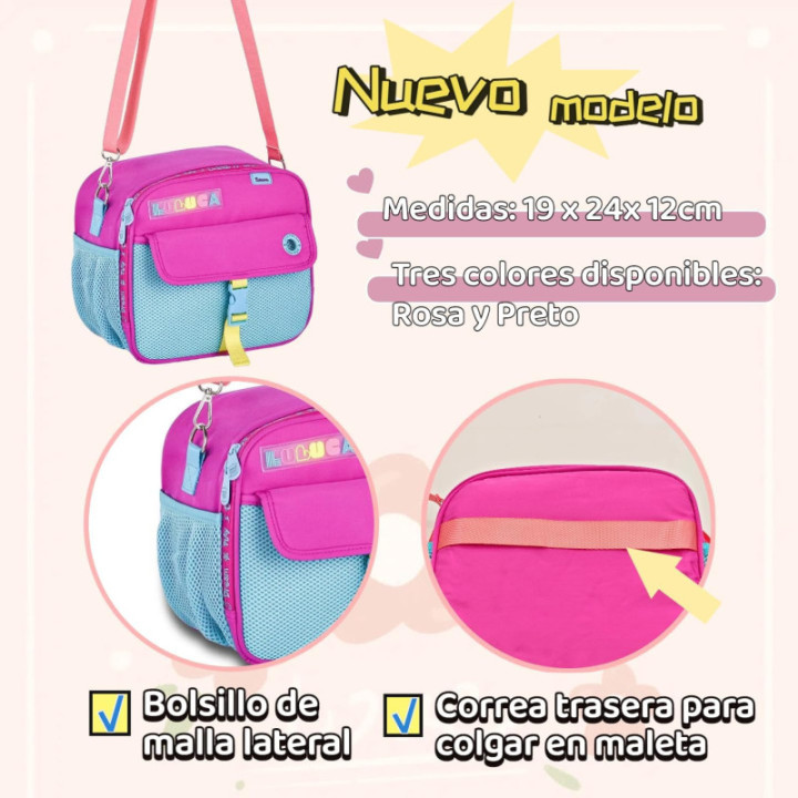Clio Style bolsa de almuerzo térmica con dos compartimentos, negro, LU24603PT