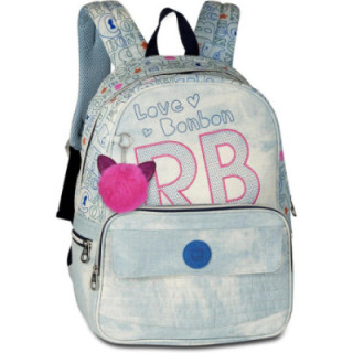 Clio Style x Rebecca Bonbon, mochila escolar de 17 pulgadas, azul claro A, RB3164AC