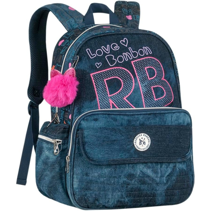 Clio Style x Rebecca Bonbon, mochila escolar de 17 pulgadas, azul claro A, RB3164AC