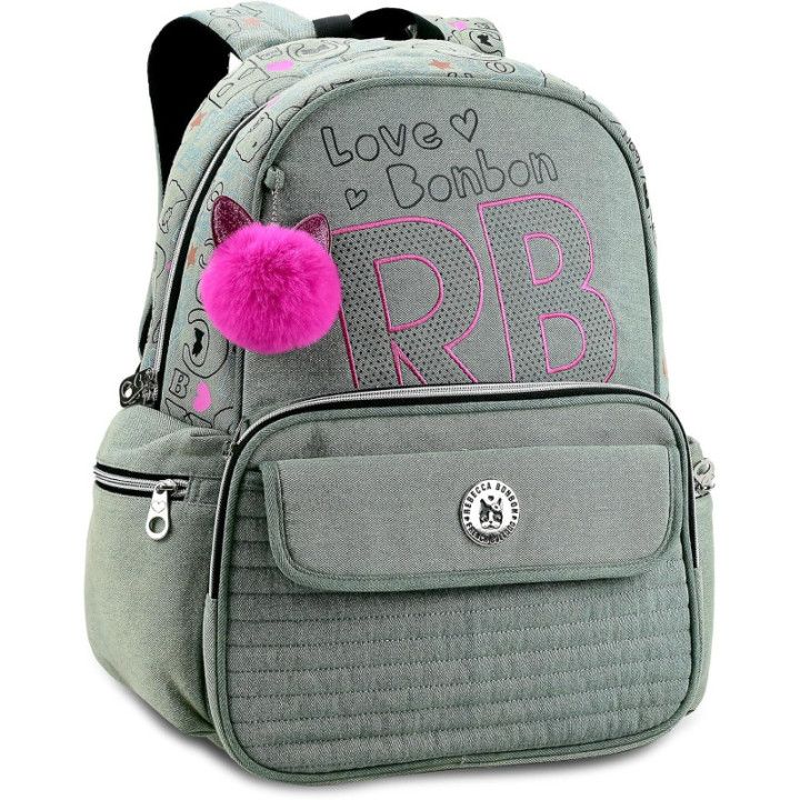 Clio Style x Rebecca Bonbon, mochila escolar de 17 pulgadas, verde A, RB3164VD
