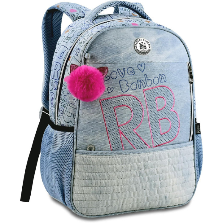 Clio Style x Rebecca Bonbon, mochila escolar de 17 pulgadas, azul B, RB3165AE