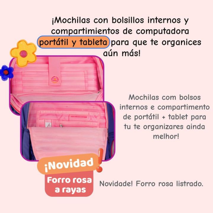 Clio Style x Rebecca Bonbon, mochila con ruedas de 19 pulgadas, azul, RB24105AZ
