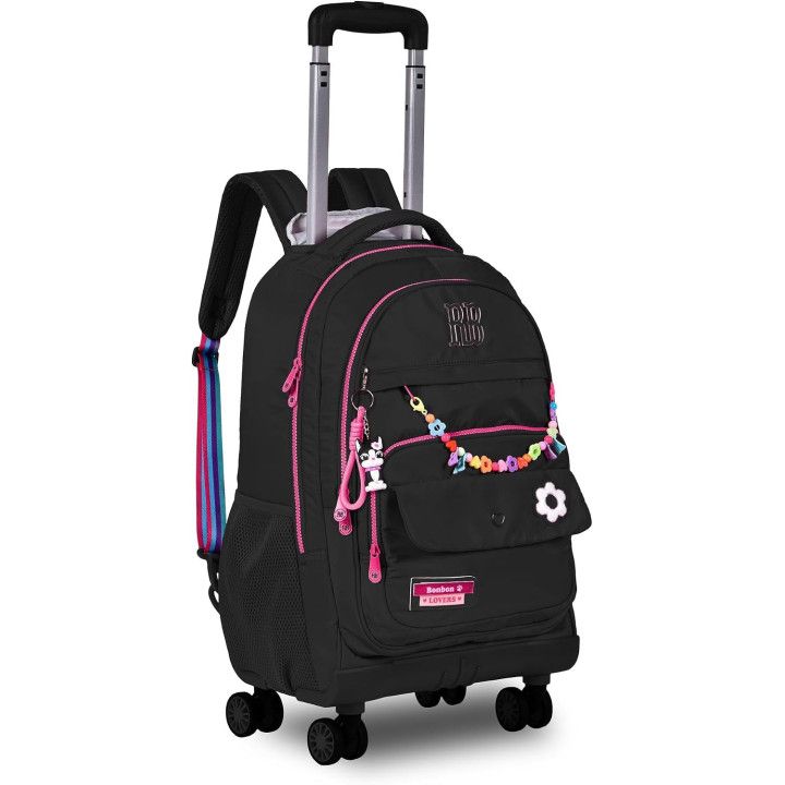 Clio Style x Rebecca Bonbon, mochila con ruedas de 19 pulgadas, rosa, RB24105RS
