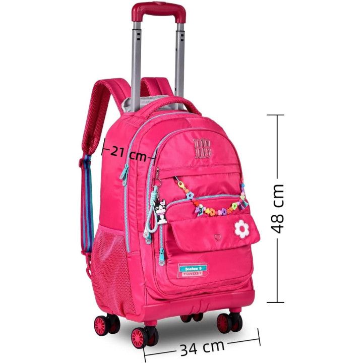 Clio Style x Rebecca Bonbon, mochila con ruedas de 19 pulgadas, RB24105PT