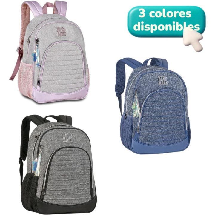Clio Style x Rebecca Bonbon, mochila escolar rosa de 17 pulgadas, 44 × 33 × 14 cm