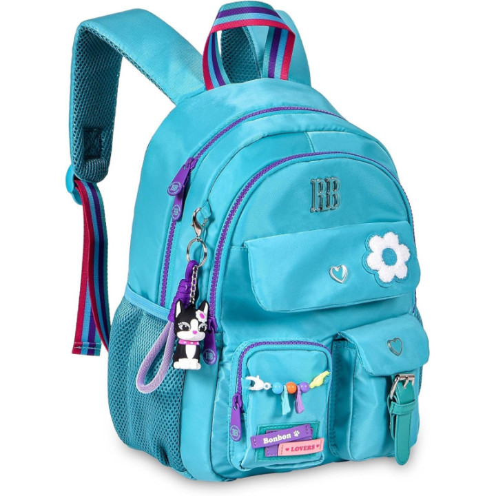 Clio Style x Rebecca Bonbon, mochila mini azul de 34 × 25,5 × 10,5 cm