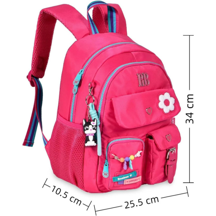 Clio Style x Rebecca Bonbon, mochila mini azul de 34 × 25,5 × 10,5 cm