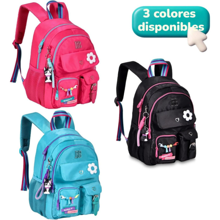 Clio Style x Rebecca Bonbon, mochila mini azul de 34 × 25,5 × 10,5 cm