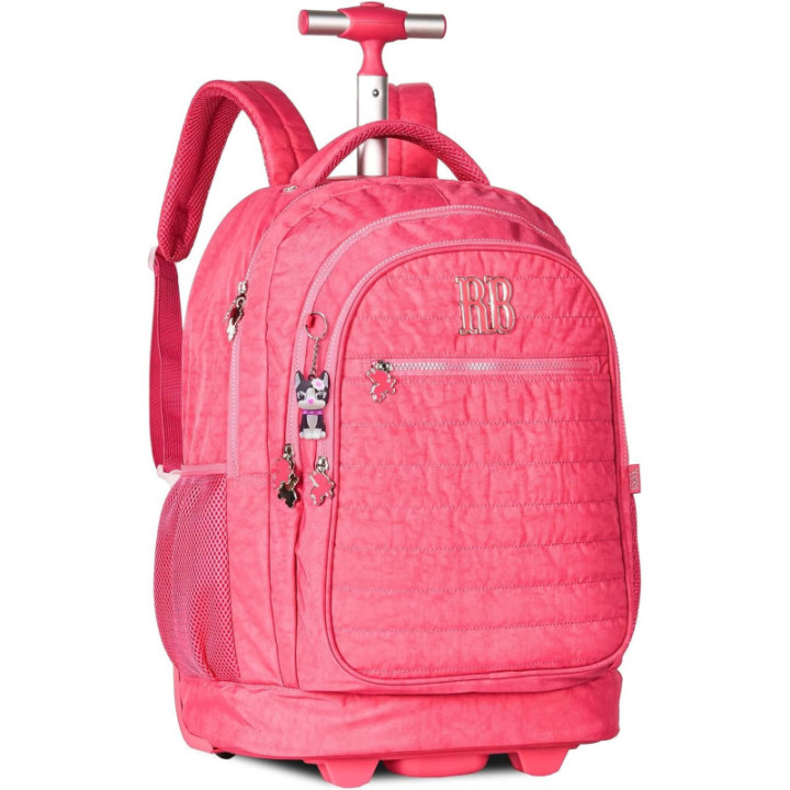 Clio Style x Rebecca Bonbon, mochila con ruedas, rosa, RB2090RS