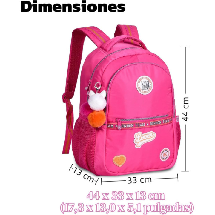 Clio Style x Rebecca Bonbon, mochila escolar negro, RB24004PT