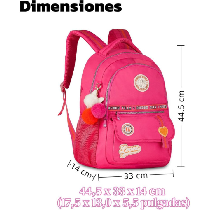 Clio Style x Rebecca Bonbon, mochila escolar rosa, RB24005RS
