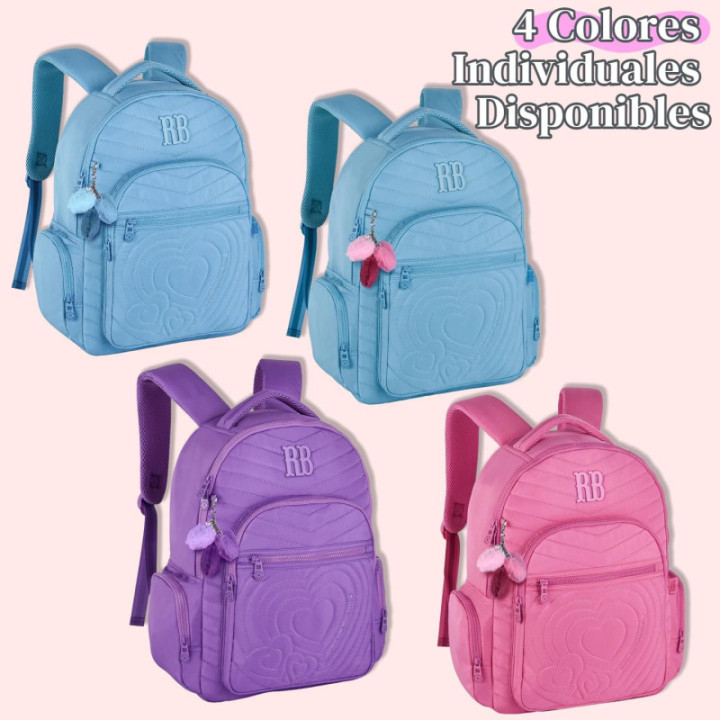 Clio Style x Rebecca Bonbon, mochila escolar de 17,5 pulgadas, verde, RB24581VD