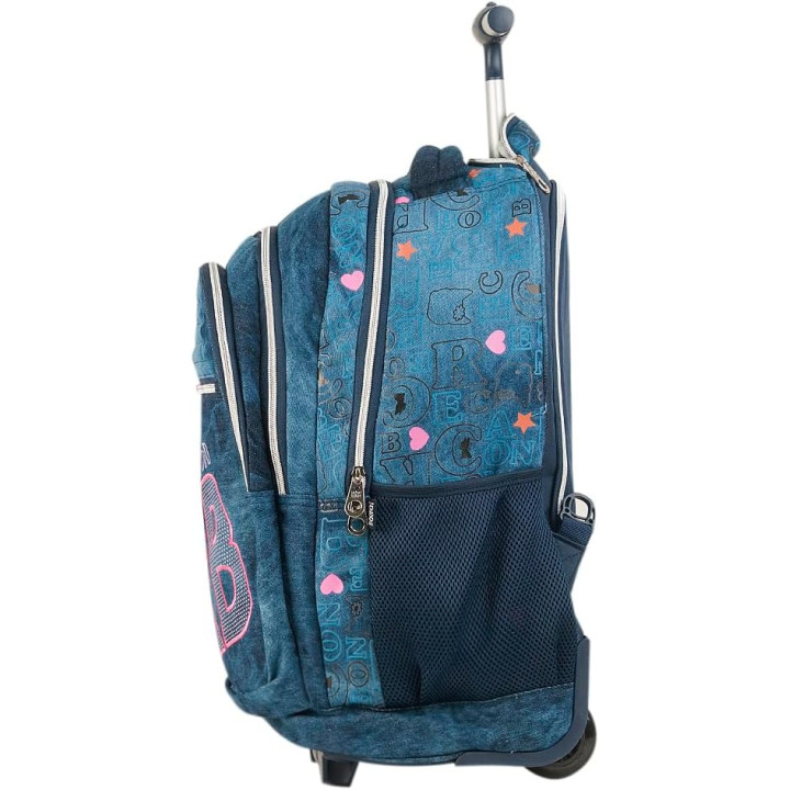 Clio Style x Rebecca Bonbon, mochila con barra telescópica y cuatro ruedas dobles, RB3163AE