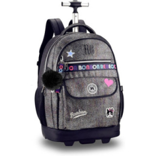 Clio Style x Rebecca Bonbon, mochila con barra telescópica y cuatro ruedas dobles, RB3119PT