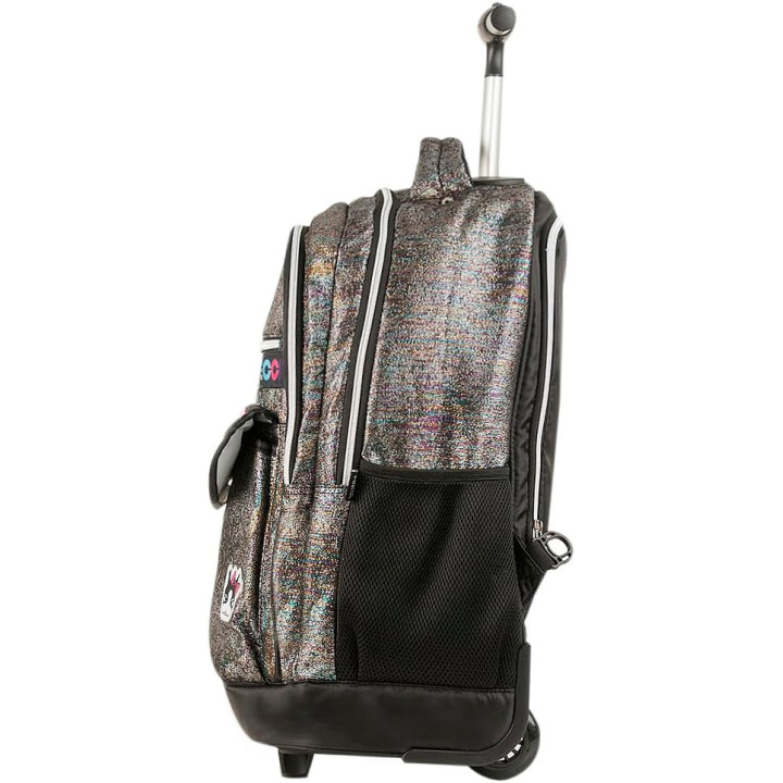 Clio Style x Rebecca Bonbon, mochila con barra telescópica y cuatro ruedas dobles, RB3119PT