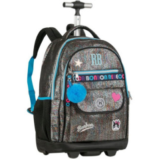 Clio Style x Rebecca Bonbon, mochila con barra telescópica y cuatro ruedas dobles, RB3119AZ