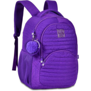 Clio Style x Rebecca Bonbon, mochila escolar lila con textura de rombos, RB3522LL