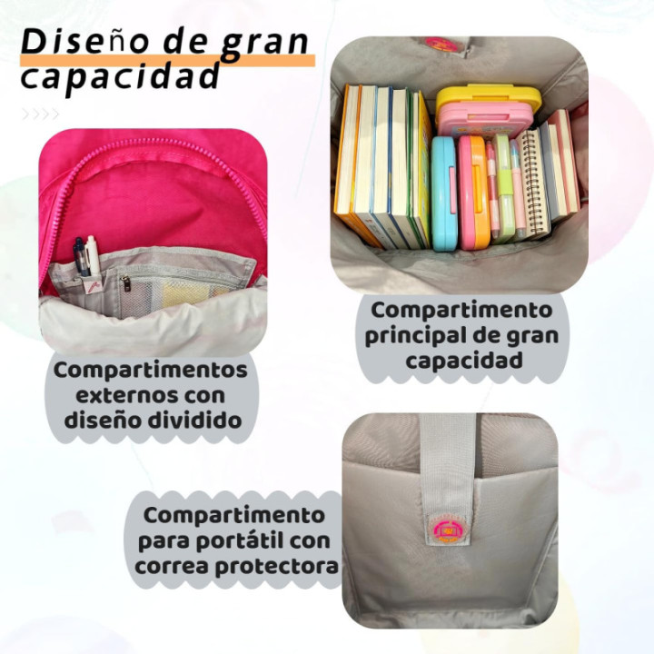 Clio Style x Rebecca Bonbon, mochila escolar lila con textura de rombos, RB3522LL