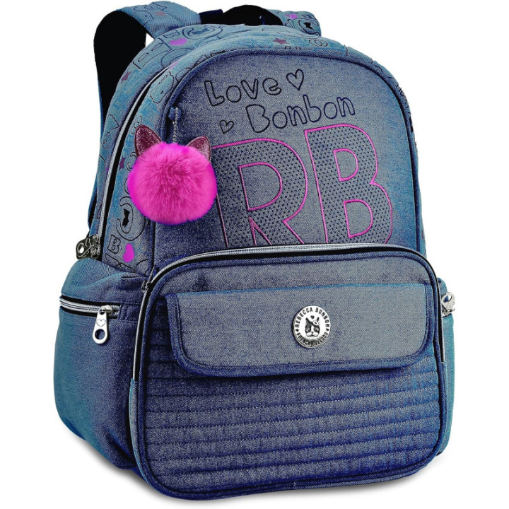 Clio Style x Rebecca Bonbon, mochila escolar de 17 pulgadas, verde B, RB3165VD