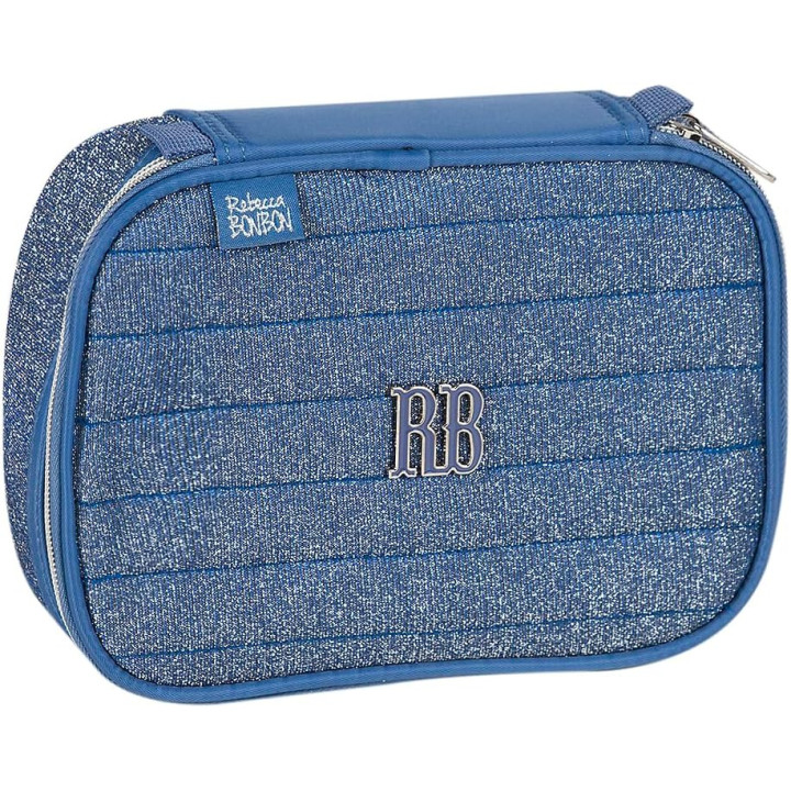Clio Style x Rebecca Bonbon, estuche organizador de gran capacidad, azul, RB3129AZ
