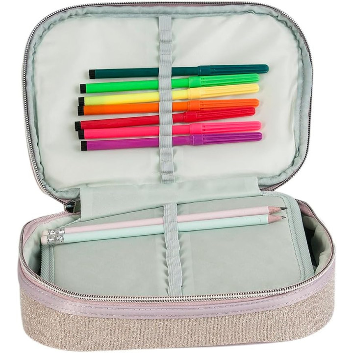 Clio Style x Rebecca Bonbon, estuche organizador de gran capacidad, azul, RB3129AZ