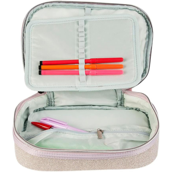 Clio Style x Rebecca Bonbon, estuche organizador de gran capacidad, azul, RB3129AZ