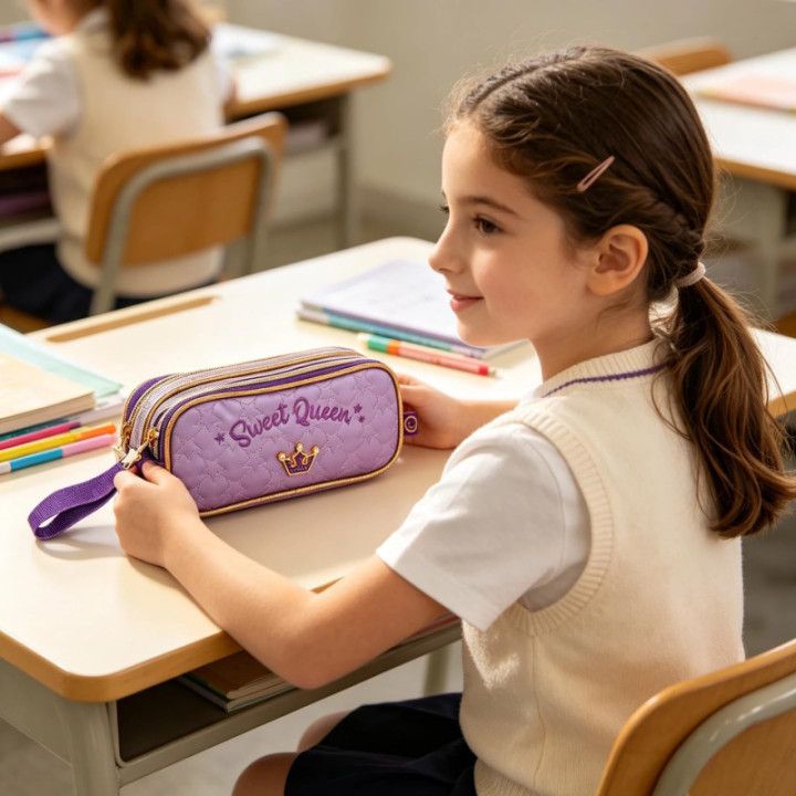 Clio Style, estuche organizador de gran capacidad, morado, SQ3539FLL