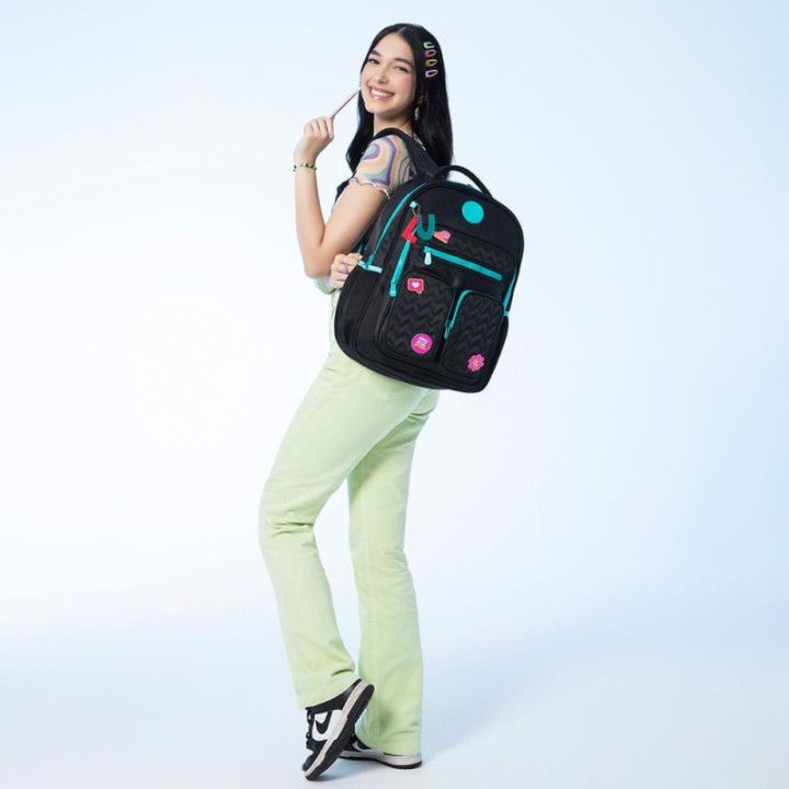 Clio Style, mochila escolar de gran capacidad, azul 1, LU24089AZ