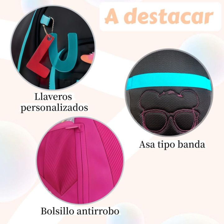 Clio Style, mochila escolar de gran capacidad, azul 1, LU24089AZ