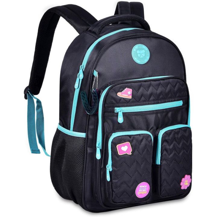 Clio Style, mochila escolar de gran capacidad, azul 1, LU24089AZ