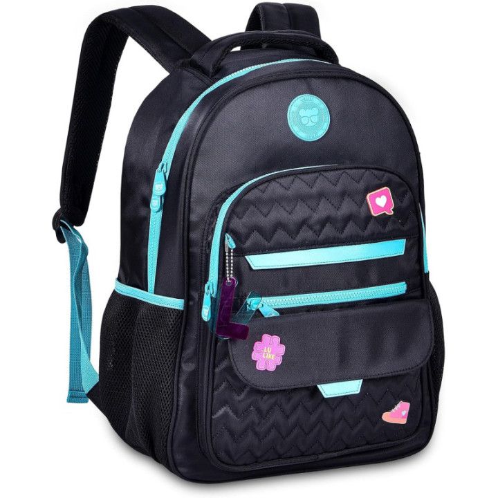 Clio Style, mochila escolar de gran capacidad, azul 1, LU24089AZ