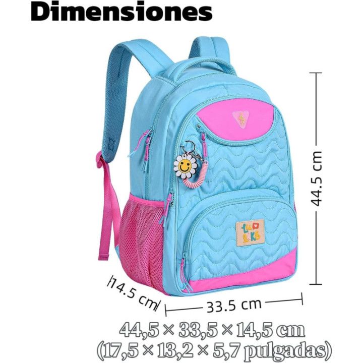 Clio Style x Luluca, mochila escolar de gran capacidad, LU24073RS